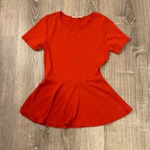 Caution to the wind red/orange dressy top